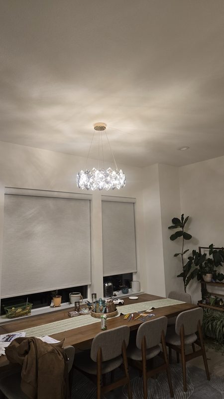Dining room crystal chandelier