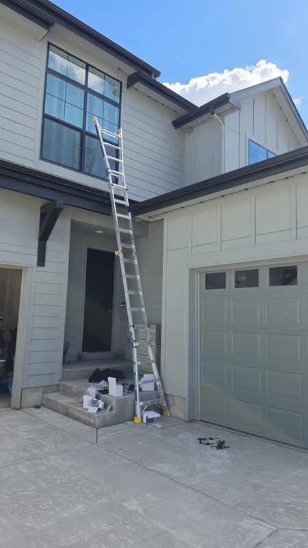 Eave install in progress